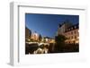 Franciscan Church of the Annunciation and Triple Bridge over the Ljubljanica River at dusk, Ljublja-Sergio Pitamitz-Framed Photographic Print