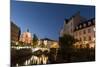 Franciscan Church of the Annunciation and Triple Bridge over the Ljubljanica River at dusk, Ljublja-Sergio Pitamitz-Mounted Photographic Print