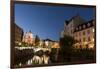 Franciscan Church of the Annunciation and Triple Bridge over the Ljubljanica River at dusk, Ljublja-Sergio Pitamitz-Framed Photographic Print
