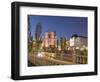 Franciscan Church of the Annunciation illuminated at night, Old Town, Ljubljana, Slovenia-Ben Pipe-Framed Photographic Print