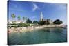 Franciscan Monastery and Beach, Hvar Town, Hvar Island, Dalmatia, Croatia-Gavin Hellier-Stretched Canvas