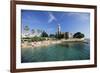 Franciscan Monastery and Beach, Hvar Town, Hvar Island, Dalmatia, Croatia-Gavin Hellier-Framed Photographic Print