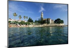 Franciscan Monastery and Beach, Hvar Town, Hvar Island, Dalmatia, Croatia-Gavin Hellier-Mounted Photographic Print