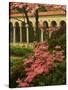 Franciscan Monastery with Pink Dogwood and Azaleas, Washington DC, USA-Corey Hilz-Stretched Canvas