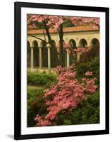 Franciscan Monastery with Pink Dogwood and Azaleas, Washington DC, USA-Corey Hilz-Framed Photographic Print