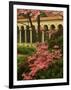 Franciscan Monastery with Pink Dogwood and Azaleas, Washington DC, USA-Corey Hilz-Framed Photographic Print