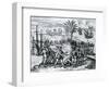 Francisco De Bobadilla Arriving as Governor and Arresting Christopher Columbus (1451-1506) in Hispa-Theodore de Bry-Framed Giclee Print