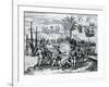 Francisco De Bobadilla Arriving as Governor and Arresting Christopher Columbus (1451-1506) in Hispa-Theodore de Bry-Framed Giclee Print