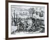 Francisco De Bobadilla Arriving as Governor and Arresting Christopher Columbus (1451-1506) in Hispa-Theodore de Bry-Framed Giclee Print