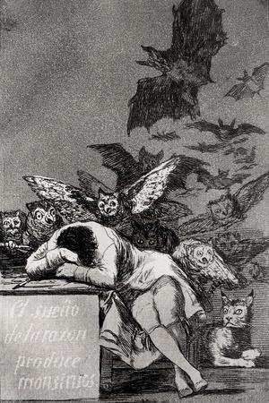 The Sleep of Reason Produces Monsters, from "Los Caprichos"