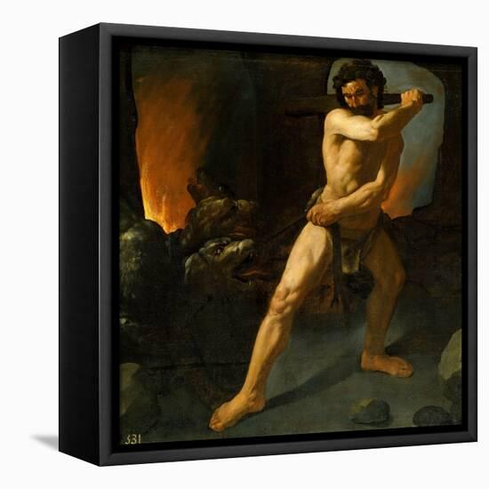 Francisco de Zurbarán / 'Hercules and Cerberus', 1634, Spanish School, Oil on canvas, 132 cm x 1...-FRANCISCO DE ZURBARAN-Framed Stretched Canvas