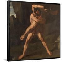 Francisco de Zurbarán / 'Hercules Fighting Against Anteus', 1634, Spanish School, Oil on canvas,...-FRANCISCO DE ZURBARAN-Framed Poster