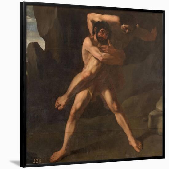 Francisco de Zurbarán / 'Hercules Fighting Against Anteus', 1634, Spanish School, Oil on canvas,...-FRANCISCO DE ZURBARAN-Framed Poster