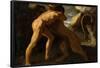 Francisco de Zurbarán / 'Hercules Slaying the Nemean Lion', 1634, Spanish School, Oil on canvas,...-FRANCISCO DE ZURBARAN-Framed Poster