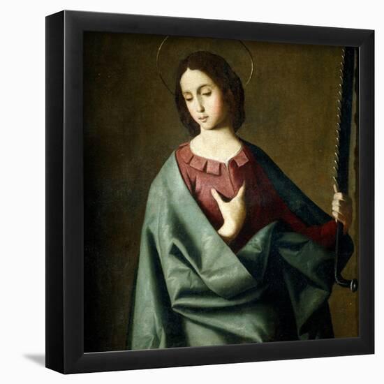 Francisco de Zurbarán / 'Saint Eufemia', ca. 1637, Spanish School, Oil on canvas, 83 cm x 73 cm...-FRANCISCO DE ZURBARAN-Framed Poster