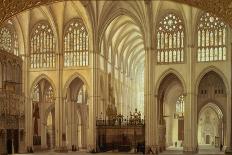 The Interior of Toledo Cathedral, 1856-Francisco Hernandez Y Tome-Framed Stretched Canvas