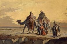 Desert Scene, C. 1863-Francisco Lameyer-Framed Stretched Canvas