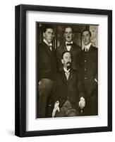 Francisco Madero and Three of His Sons, Gustavo, Gabriel and Evaristo, at the Astor Hotel-Thompson-Framed Giclee Print