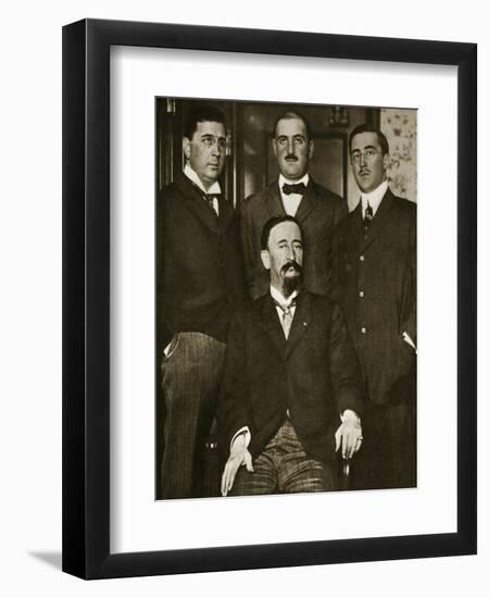 Francisco Madero and Three of His Sons, Gustavo, Gabriel and Evaristo, at the Astor Hotel-Thompson-Framed Giclee Print