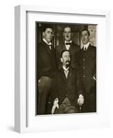Francisco Madero and Three of His Sons, Gustavo, Gabriel and Evaristo, at the Astor Hotel-Thompson-Framed Giclee Print