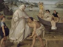 Saint Pierre Nolasque s'embarque pour ramener les captifs des Maures-Francisco Pacheco-Stretched Canvas