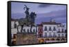 Francisco Pizarro statue in the Plaza Mayor, Trujillo, Caceres, Extremadura, Spain, Europe-Michael Snell-Framed Stretched Canvas