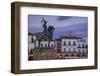 Francisco Pizarro statue in the Plaza Mayor, Trujillo, Caceres, Extremadura, Spain, Europe-Michael Snell-Framed Photographic Print