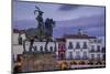 Francisco Pizarro statue in the Plaza Mayor, Trujillo, Caceres, Extremadura, Spain, Europe-Michael Snell-Mounted Photographic Print