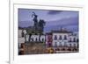 Francisco Pizarro statue in the Plaza Mayor, Trujillo, Caceres, Extremadura, Spain, Europe-Michael Snell-Framed Photographic Print