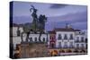 Francisco Pizarro statue in the Plaza Mayor, Trujillo, Caceres, Extremadura, Spain, Europe-Michael Snell-Stretched Canvas