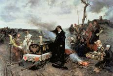 Juana the Mad Holding Vigil Over the Coffin of Her Husband, Philip the Handsom, 1877-Francisco Pradilla Y Ortiz-Framed Giclee Print