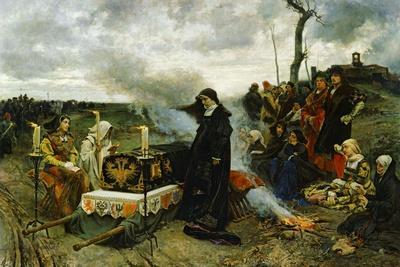 Juana the Mad Holding Vigil Over the Coffin of Her Husband, Philip the Handsom, 1877