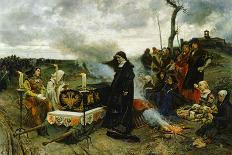 Juana the Mad Holding Vigil Over the Coffin of Her Husband, Philip the Handsom, 1877-Francisco Pradilla Y Ortiz-Giclee Print