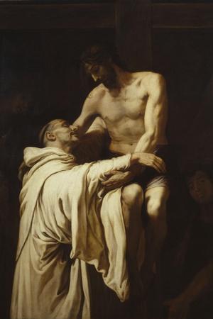 Christ Embracing Saint Bernard, Ca. 1626