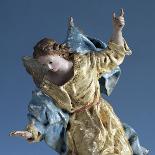 Angel Visiting Saint Joseph in Dream, Painted Terracotta Nativity Figurine-Francisco Salzillo Y Alcazar-Stretched Canvas