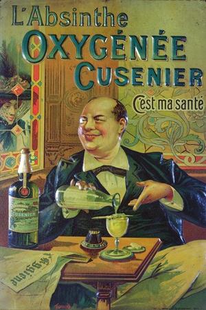 Poster Advertising 'Oxygenee Cusenier Absinthe'