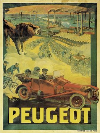 Poster Advertising Peugeot Cars, c.1908