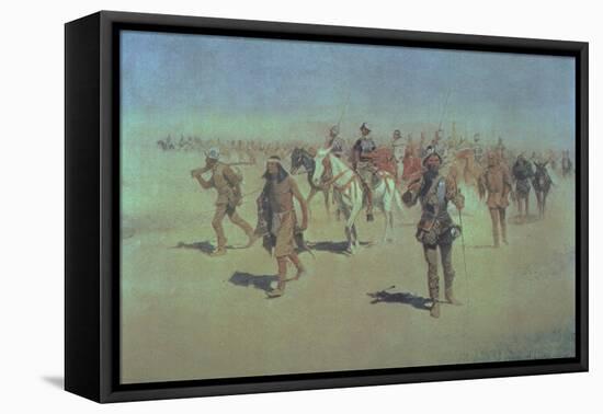 Francisco Vasquez De Coronado Making His Way Across New Mexico, from "The Great American Explorers"-Frederic Sackrider Remington-Framed Stretched Canvas