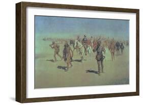 Francisco Vasquez De Coronado Making His Way Across New Mexico, from "The Great American Explorers"-Frederic Sackrider Remington-Framed Giclee Print