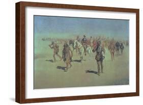 Francisco Vasquez De Coronado Making His Way Across New Mexico, from "The Great American Explorers"-Frederic Sackrider Remington-Framed Giclee Print