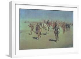 Francisco Vasquez De Coronado Making His Way Across New Mexico, from "The Great American Explorers"-Frederic Sackrider Remington-Framed Giclee Print