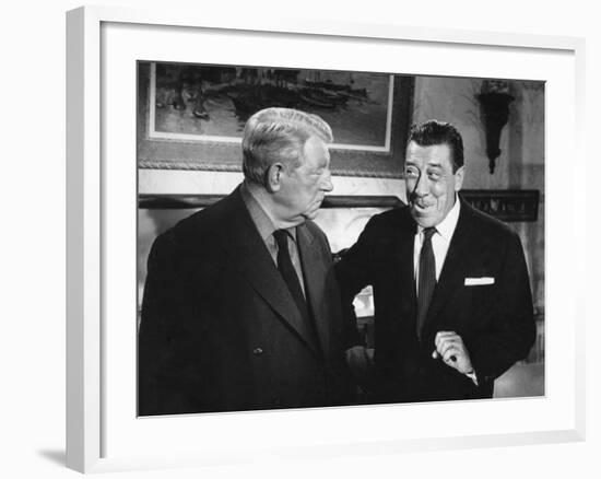 Franck Fernandel and Jean Gabin: L'Âge Ingrat, 1964-Marcel Dole-Framed Photographic Print