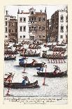 022-Espectaculo De Gondolas En Venecia-Habiti D’Hvomeni Et Donne Venetiane 1609-Franco Giacomo-Art Print