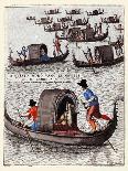 023-Carrera De Mujereres En Gondola-Habiti D’Hvomeni Et Donne Venetiane 1609-Franco Giacomo-Art Print