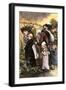 Franco-Prussian War (1870): the Exodus of French Peasants from Alsace Lorraine, Weeping Women and C-null-Framed Giclee Print