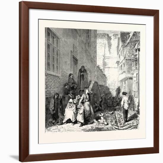 Franco-Prussian War: a Side Street in Sedan after the Surrender 1870-null-Framed Giclee Print