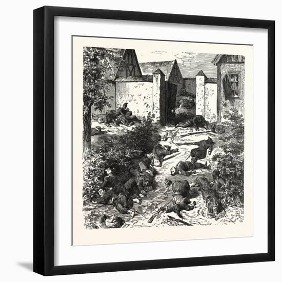 Franco-Prussian War: at the Entrance to the Castle Geisberg at Wissembourg on 4 August 1870, France-null-Framed Giclee Print