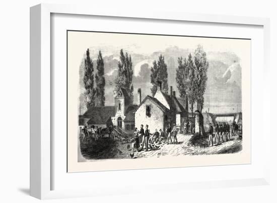 Franco-Prussian War: Belgian Outpost at the Railway Viaduc Near-Roode Hoeve-null-Framed Giclee Print