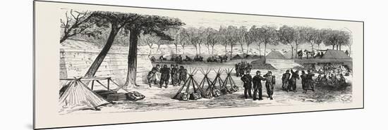 Franco-Prussian War: Camp Scene Within the City Walls of Paris, France-null-Mounted Giclee Print