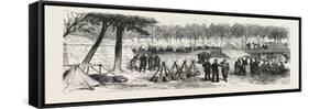 Franco-Prussian War: Camp Scene Within the City Walls of Paris, France-null-Framed Stretched Canvas